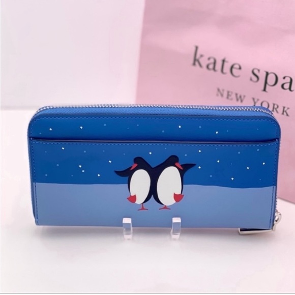 Kate Spade Pinguin long blue wallet - Picture 1 of 12